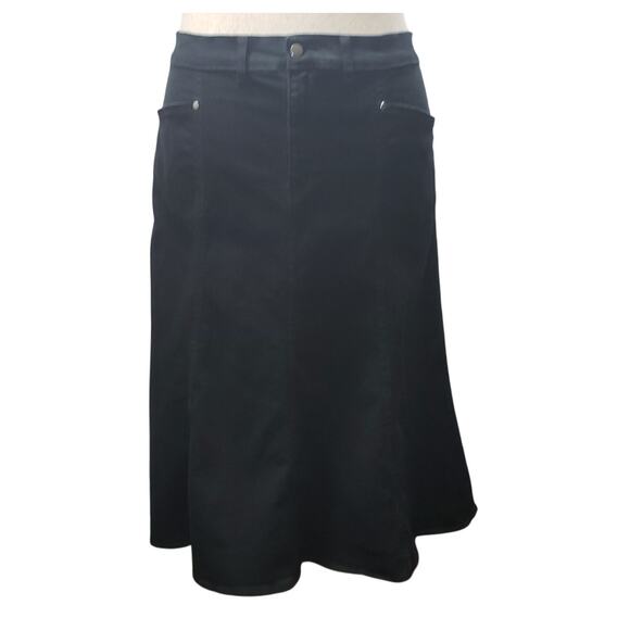 Vintage 90s Ice Cool Denim Maxi Skirt Plus Sz 20/EU 38 Made in UK Grunge Retro - Picture 1 of 11